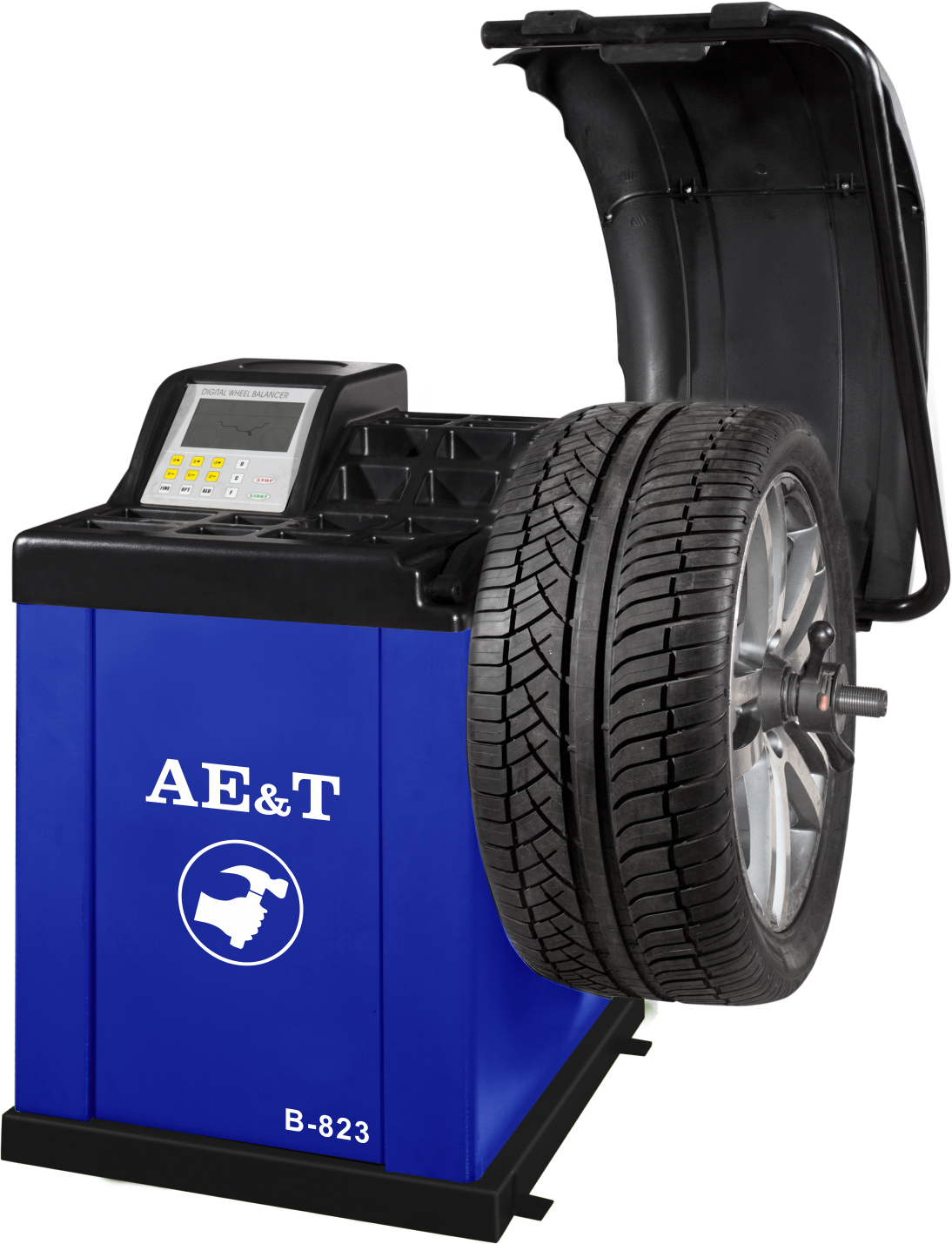 Балансировочный стенд AE&T В-823 для литых колес, автоввод 2 параметров