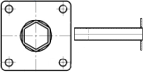 Ступица колеса мотоблока шестигранная (227 мм; 32.5 мм; 2 шт.) Целина
