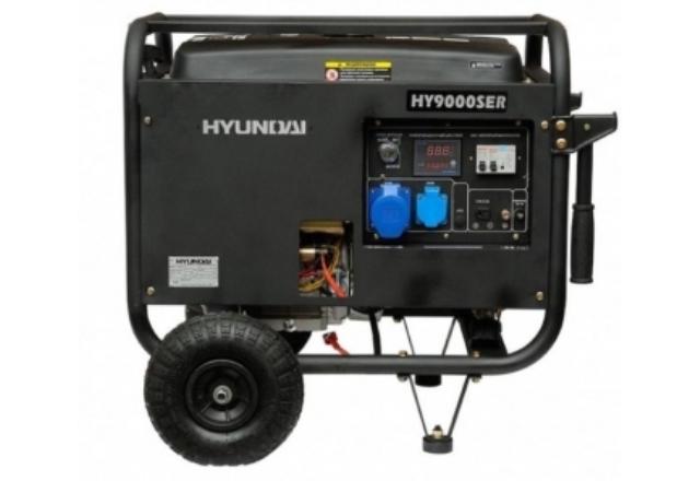 Генератор бензиновый Hyundai HY 9000SER + колеса