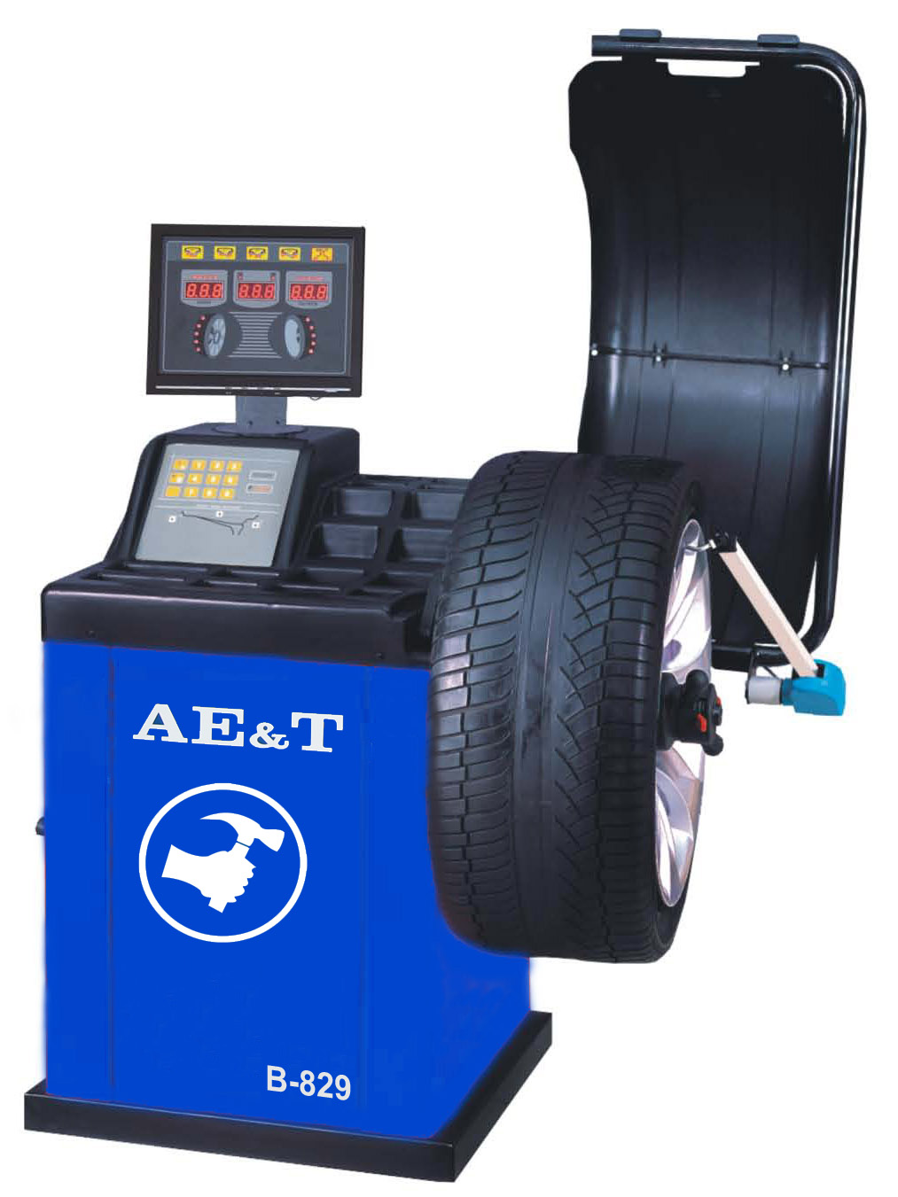 Балансировочный стенд AE&T В-829 для литых колес, автоввод 3 параметров