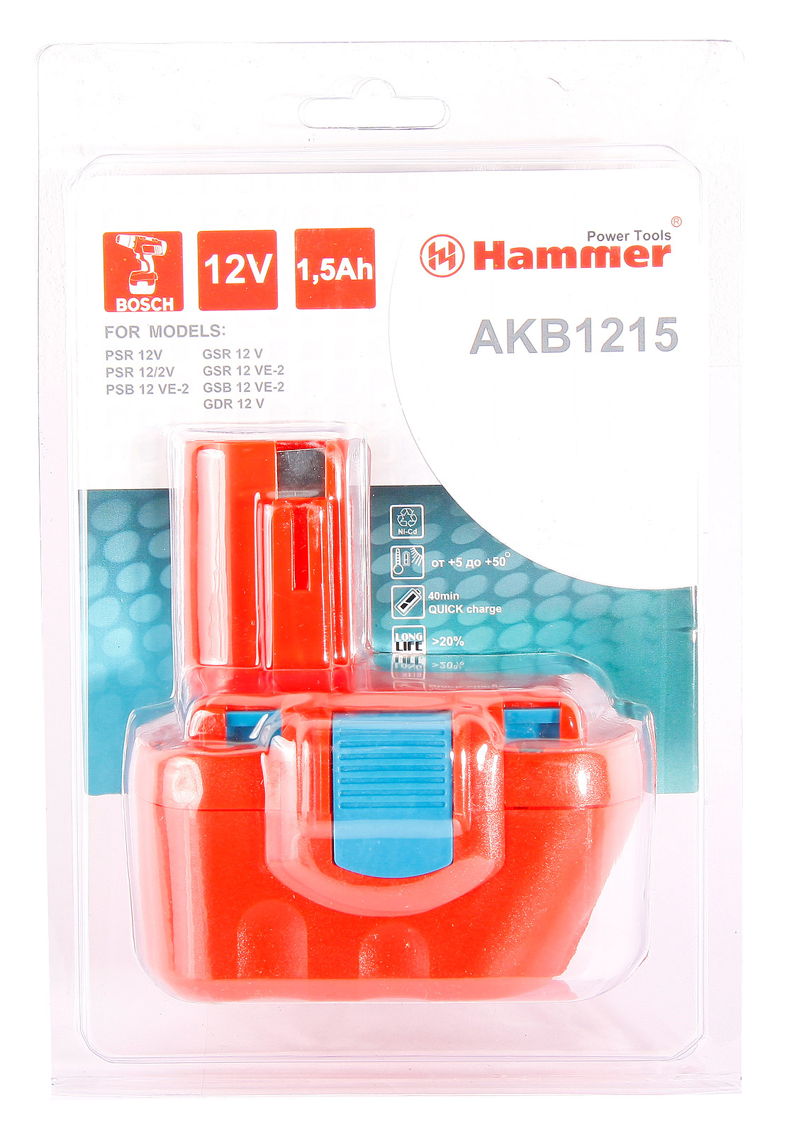 Аккумулятор HAMMER AKB1215  12В 1.5Ач