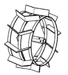 Грунтозацепы для мотоблока (ступица - шестигранная труба 32,5мм)