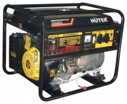 Бензиновый генератор HUTER DY6500LX с колёсами и аккумулятором